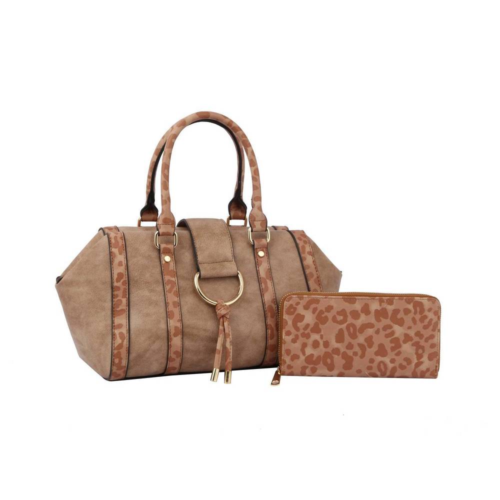 NEW HANDBAG FACTORY CORP women's duffle satchel bag with wallet crossbody strap